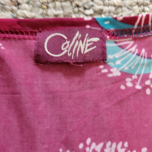 Coline Pink Abstract Floral Print Mini Dress Size Large - Picture 5 of 7